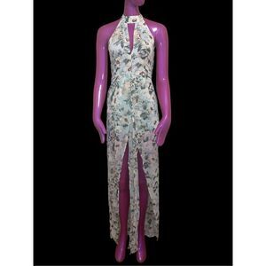 Rubber ducky open back jumpsuit